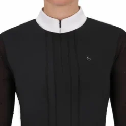 Polo de concours manches longues Senah - Tissu extensible Femme La Cavalière En Concours|La Femme En Concours
