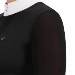 Polo de concours manches longues Senah - Tissu extensible Femme La Cavalière En Concours|La Femme En Concours
