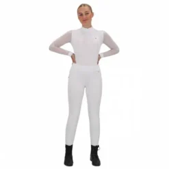 Polo de concours manches longues Senah - Tissu extensible Femme La Cavalière En Concours|La Femme En Concours