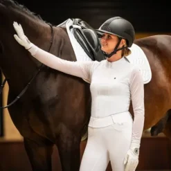 Polo de concours manches longues Senah - Tissu extensible Femme La Cavalière En Concours|La Femme En Concours