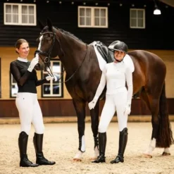 Polo de concours manches longues Senah - Tissu extensible Femme La Cavalière En Concours|La Femme En Concours