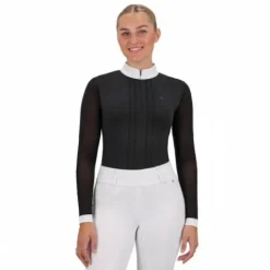 Polo de concours manches longues Senah - Tissu extensible Femme La Cavalière En Concours|La Femme En Concours