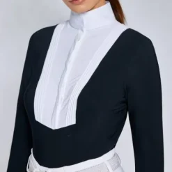 New Polo de concours manches longues Hunter - Femme La Cavalière En Concours|La Femme En Concours