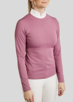 Sale Polo de concours manches longues Mocha - - Cristaux holographiques Femme Les Jeunes En Concours|Les Enfants En Concours