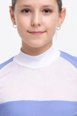 Sale Polo de concours équestre BABY BLUE MESH KIDS - - Manches longues Enfant Les Jeunes En Concours|Les Enfants En Concours