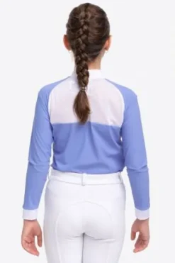 Sale Polo de concours équestre BABY BLUE MESH KIDS - - Manches longues Enfant Les Jeunes En Concours|Les Enfants En Concours