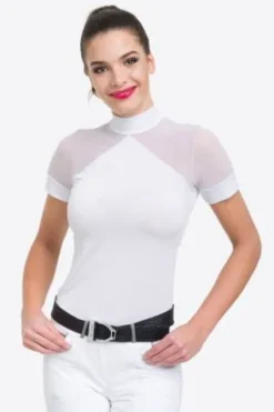 New Polo de concours équestre MARIELLE - - Manches courtes Femme La Cavalière En Concours|La Femme En Concours