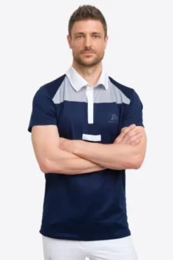 Outlet Polo de concours équestre MOSAIC - - Manches courtes Homme Le Cavalier En Concours|L'Homme En Concours