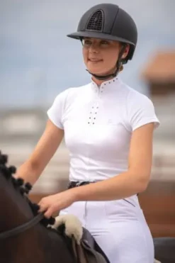 Online Polo de concours équestre DIVA - - Manches courtes Femme La Cavalière En Concours|La Femme En Concours