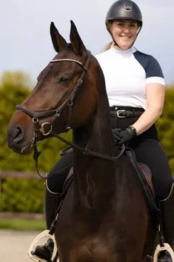 Discount Polo de concours équestre SIMPLY DAME - - Manches courtes Femme La Cavalière En Concours|La Femme En Concours