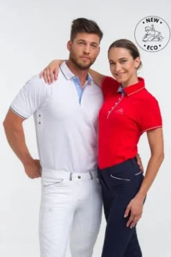 Clearance Polo d'équitation fonctionnel LONDON - - Coton doux Femme Tenue D'Équitation Homme·Polos Et Chemises|Tenue D'Équitation Femme·Polos Et Chemises
