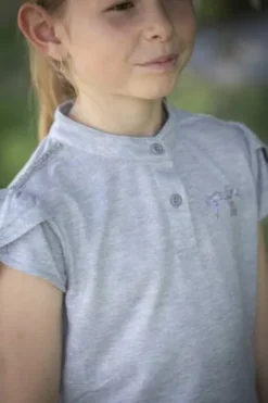 New Polo manches courtes julieta - - tissu irisé Enfant Tenue D'Équitation Enfant·T-Shirts équitation Enfant|Tenue D'Équitation Enfant·Polos Et Chemises