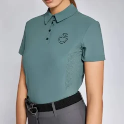 Outlet Polo Perforated Insert - Femme Tenue D'Équitation Femme·Polos Et Chemises