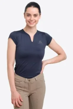 Outlet Polo technique d'équitation manches courtes - - Performance légère Femme Tenue D'Équitation Femme·Polos Et Chemises