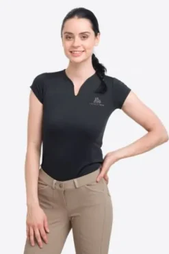 Outlet Polo technique d'équitation manches courtes - - Performance légère Femme Tenue D'Équitation Femme·Polos Et Chemises