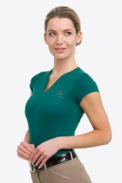 Outlet Polo technique d'équitation manches courtes - - Performance légère Femme Tenue D'Équitation Femme·Polos Et Chemises