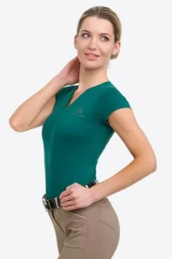 Outlet Polo technique d'équitation manches courtes - - Performance légère Femme Tenue D'Équitation Femme·Polos Et Chemises