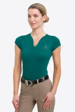 Outlet Polo technique d'équitation manches courtes - - Performance légère Femme Tenue D'Équitation Femme·Polos Et Chemises