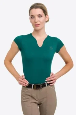 Outlet Polo technique d'équitation manches courtes - - Performance légère Femme Tenue D'Équitation Femme·Polos Et Chemises