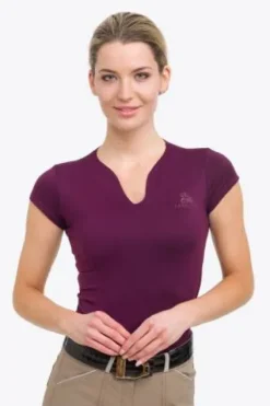 Outlet Polo technique d'équitation manches courtes - - Performance légère Femme Tenue D'Équitation Femme·Polos Et Chemises