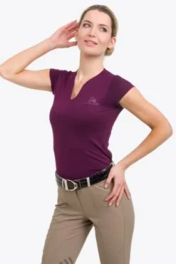 Outlet Polo technique d'équitation manches courtes - - Performance légère Femme Tenue D'Équitation Femme·Polos Et Chemises