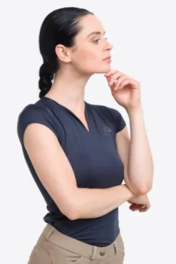 Outlet Polo technique d'équitation manches courtes - - Performance légère Femme Tenue D'Équitation Femme·Polos Et Chemises