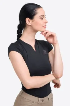 Outlet Polo technique d'équitation manches courtes - - Performance légère Femme Tenue D'Équitation Femme·Polos Et Chemises