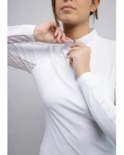 Online Polo technique Poris blanc Femme La Cavalière En Concours|La Femme En Concours