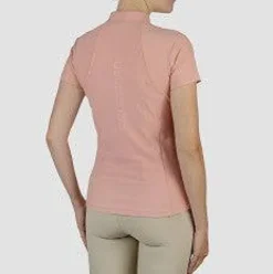 New Polo technique manches courtes zip paillettes - - Tissu respirant Femme Tenue D'Équitation Femme·Polos Et Chemises