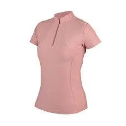 New Polo technique manches courtes zip paillettes - - Tissu respirant Femme Tenue D'Équitation Femme·Polos Et Chemises