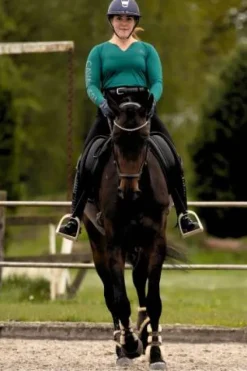 Online Polo technique manches longues Rose Gold - - Performance Femme Tenue D'Équitation Femme·Polos Et Chemises