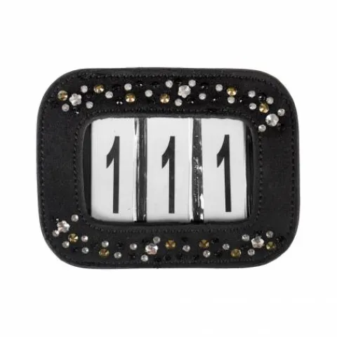 Online Porte numéro de départ en cuir avec strass - Les Accessoires De Concours·Dossard De Cross - Brassard|Dossards De Cross