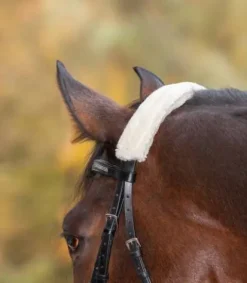 Hot Protège muserolle / tétière faux fur Accessoires De Briderie·Protection Muserolle Et Tétière