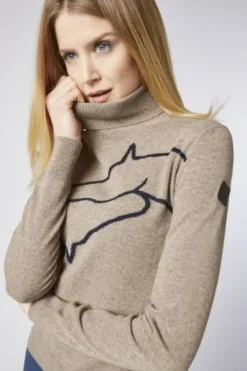 Outlet Pull col roulé OYACE knitwear- Femme Tenue D'Équitation Femme·Sweat Shirt, Polaire Et Pull Femme