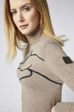 Outlet Pull col roulé OYACE knitwear- Femme Tenue D'Équitation Femme·Sweat Shirt, Polaire Et Pull Femme