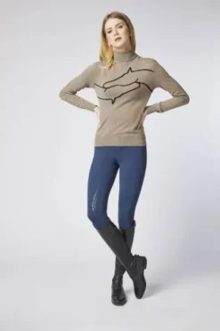 Outlet Pull col roulé OYACE knitwear- Femme Tenue D'Équitation Femme·Sweat Shirt, Polaire Et Pull Femme