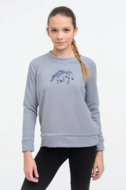 Discount Pull d'équitation pour enfants - IVY - - Fleece ultra doux Enfant Tenue D'Équitation Enfant·Sweat Shirt, Polaire Et Pull Enfant