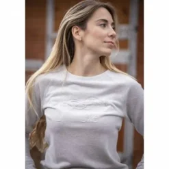 New Pull ully - - clair, logo 3d Femme Tenue D'Équitation Femme·Sweat Shirt, Polaire Et Pull Femme