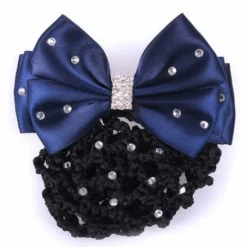 New Résille barette strass chic - - noeud en satin Femme Tenue De Concours Femme·Résilles Cheveux|Les Accessoires De Concours·Résilles De Cavalière