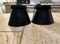 Hot SUPERBES CLOCHES IMITATION CROCO NOIR Cloches Et Protèges-Glomes