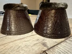 Discount SUPERBES CLOCHES MARRON IMMITATION CROCO Cloches Et Protèges-Glomes