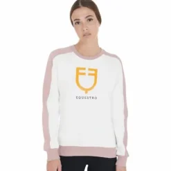 Sweat à col rond avec logo imprimé - Femme Tenue D'Équitation Femme·Sweat Shirt, Polaire Et Pull Femme