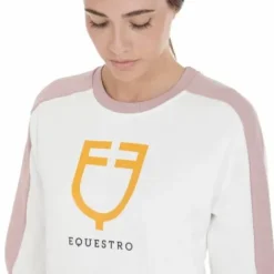 Sweat à col rond avec logo imprimé - Femme Tenue D'Équitation Femme·Sweat Shirt, Polaire Et Pull Femme