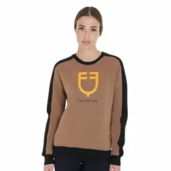 Sweat à col rond avec logo imprimé - Femme Tenue D'Équitation Femme·Sweat Shirt, Polaire Et Pull Femme