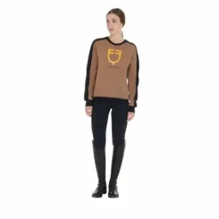 Sweat à col rond avec logo imprimé - Femme Tenue D'Équitation Femme·Sweat Shirt, Polaire Et Pull Femme