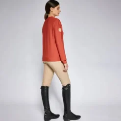 Hot Sweat Diagonal Weave col rond - Femme Tenue D'Équitation Femme·Sweat Shirt, Polaire Et Pull Femme