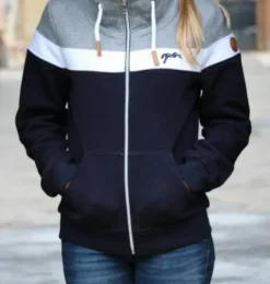 Sale Sweat Pénélope Leprevost Gris & Bleu Marine junior Enfant Tenue D'Équitation Enfant·Sweat Shirt, Polaire Et Pull Enfant