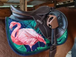 Tapis de selle original motif flamand rose Tapis De Selle|Tapis De Selle