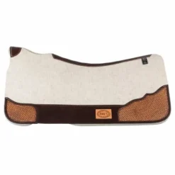 Clearance Tapis de selle western en feutre - - Empiècements en cuir Tapis Western|Tapis De Selle