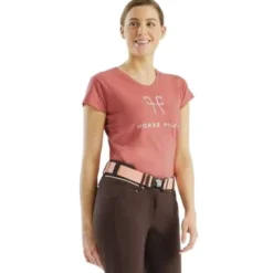 New Team Shirt Women Pink Blush Femme Tenue D'Équitation Femme·T-Shirts équitation Femme